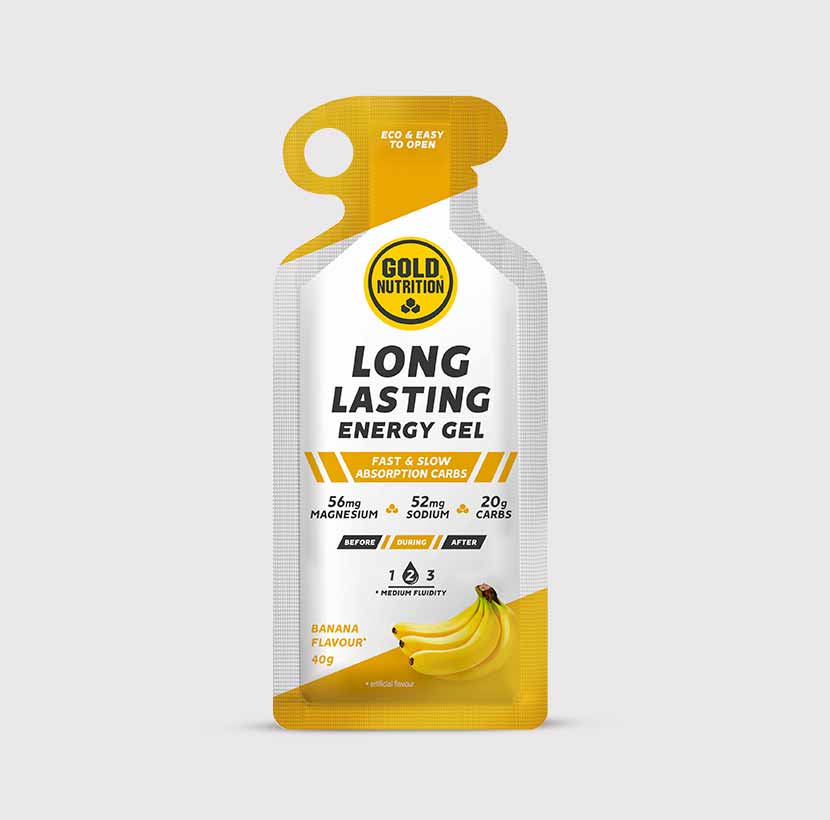 GoldNutrition Long Lasting Energy Gel Mango single-serve energy gel packet