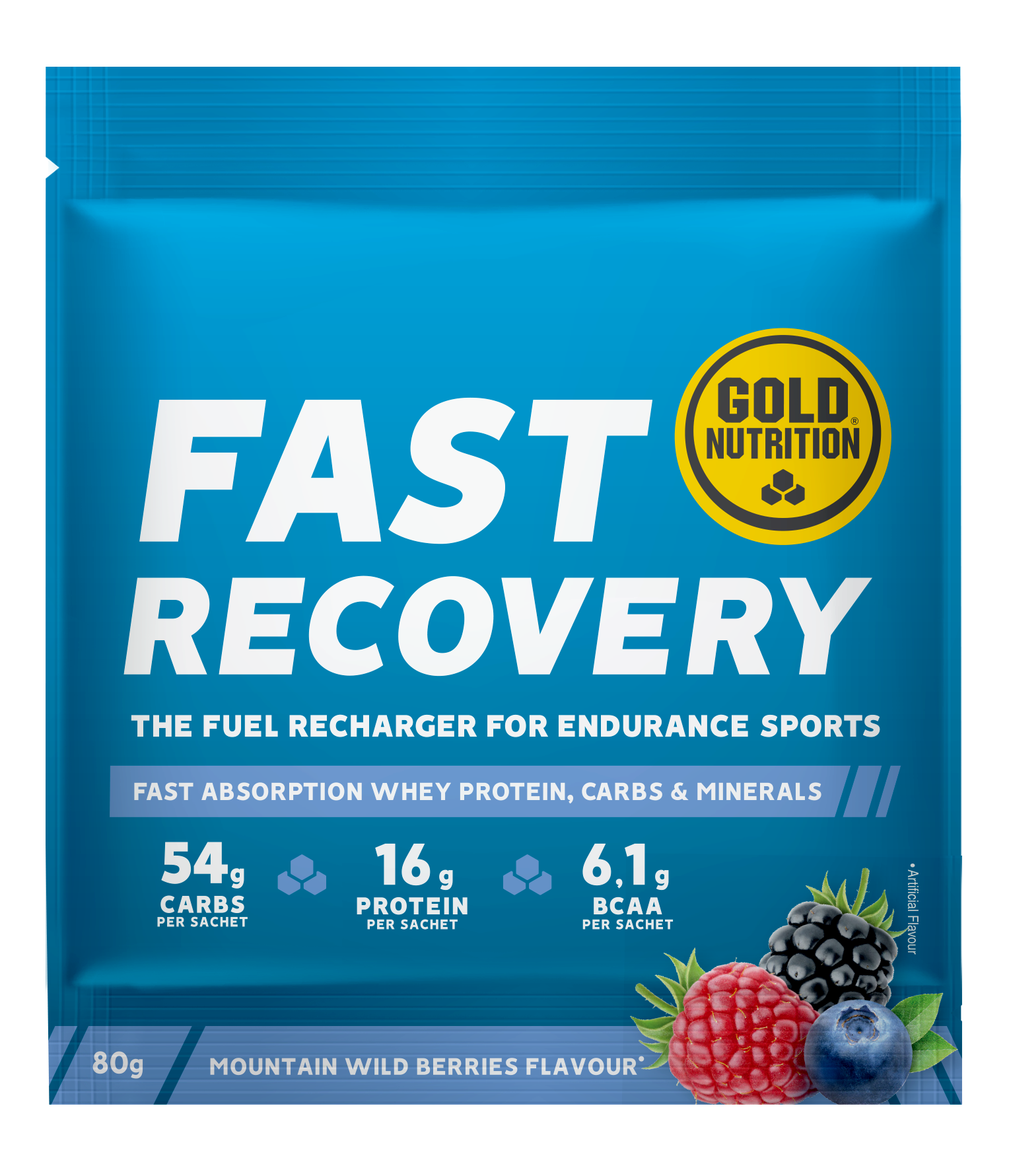 GoldNutrition Fast Recovery Drink Powder Wild Berries container.