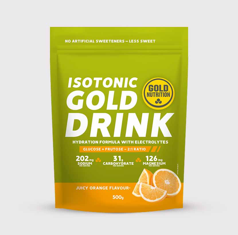 GoldNutrition Gold Drink 500g sports drink mix container packaging detail
