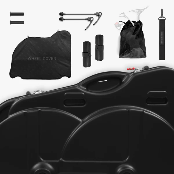 Scicon Aerotech Evolution X TSA hard bike travel case with sturdy exterior and secure lock for bicycle transportation