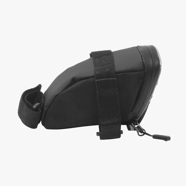 Medium Scicon cycling saddle bag for road bikes, shown attached under the saddle with zipper closure and compact storage design.