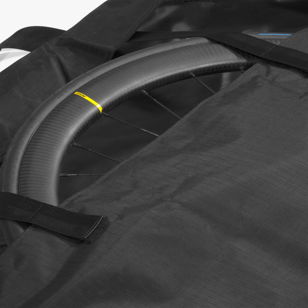 Scicon Soft Bike Travel Bag Travel Plus for secure bike transport, featuring padded compartments and durable materials.