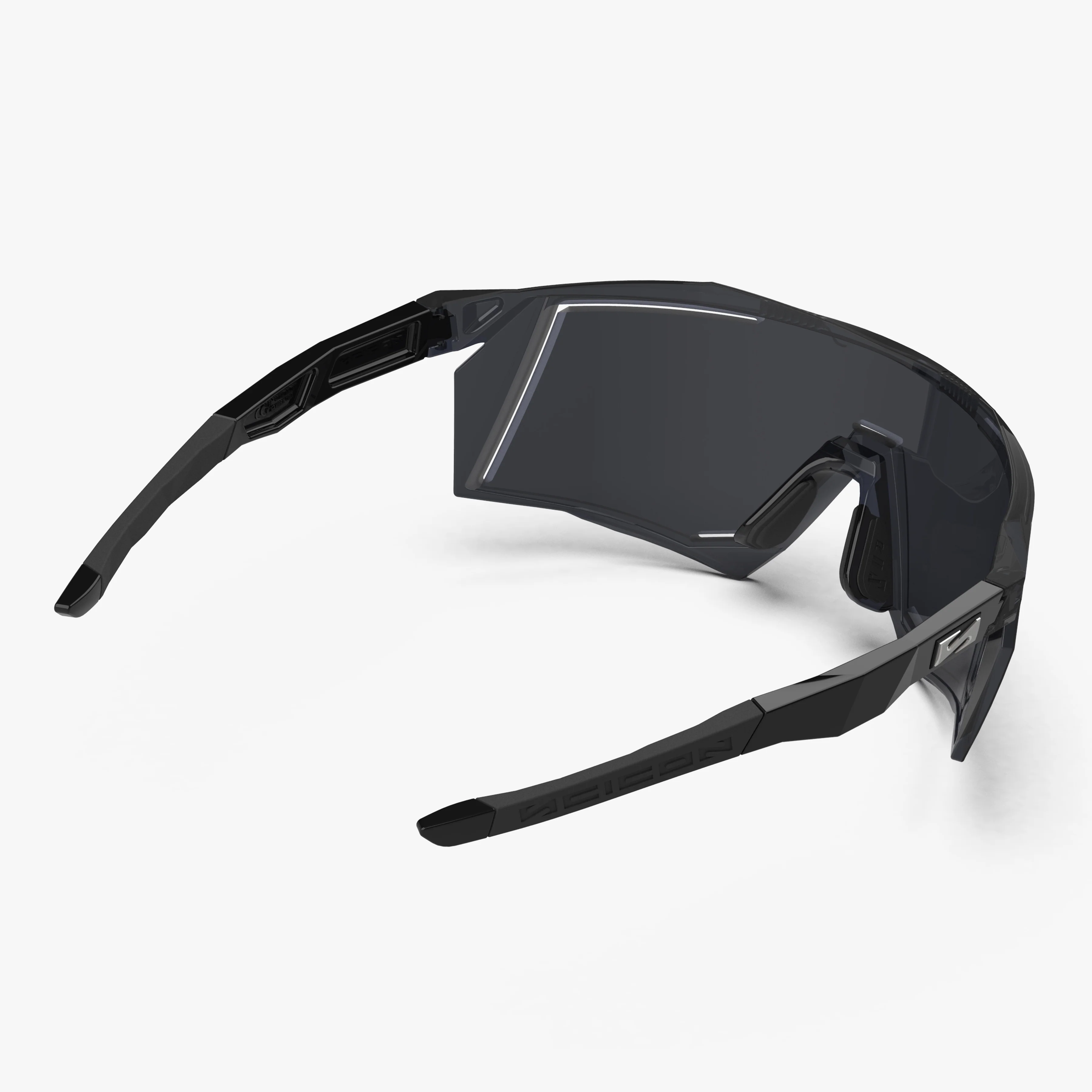 Aerostorm Performance Eyewear by Scicon featuring sleek, lightweight design and clear lenses for high-performance cycling or running.